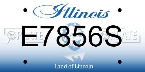 E7856S Illinois License Plate