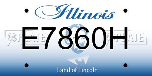 E7860H Illinois License Plate