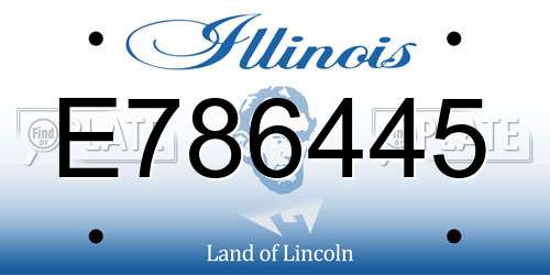 E786445 Illinois License Plate