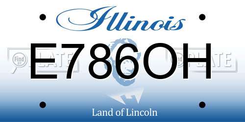 E786OH Illinois License Plate