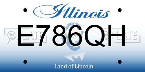 E786QH Illinois License Plate