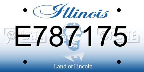 E787175 Illinois License Plate