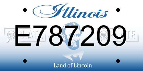 E787209 Illinois License Plate