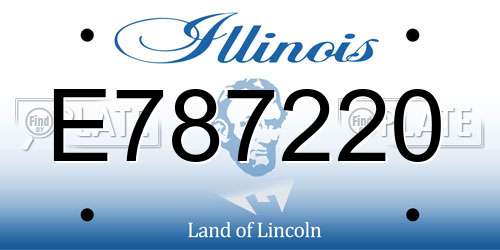 E787220 Illinois License Plate