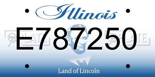 E787250 Illinois License Plate