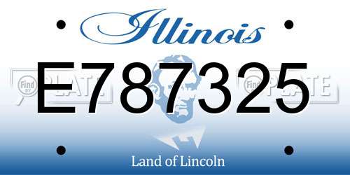 E787325 Illinois License Plate