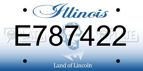 E787422 Illinois License Plate
