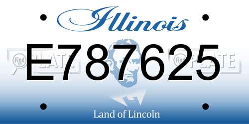 E787625 Illinois License Plate