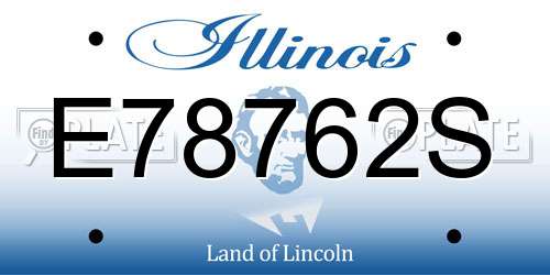 E78762S Illinois License Plate
