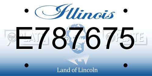 E787675 Illinois License Plate