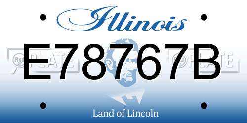 E78767B Illinois License Plate