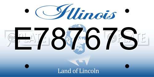 E78767S Illinois License Plate