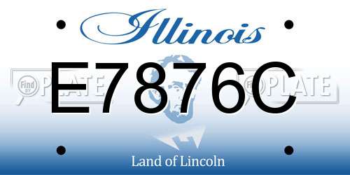 E7876C Illinois License Plate
