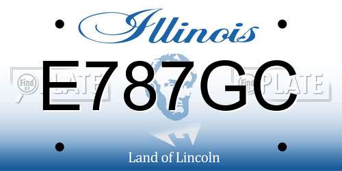 E787GC Illinois License Plate