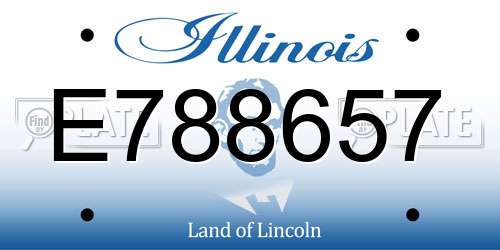 E788657 Illinois License Plate