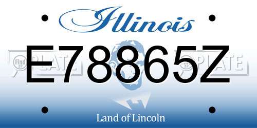 E78865Z Illinois License Plate
