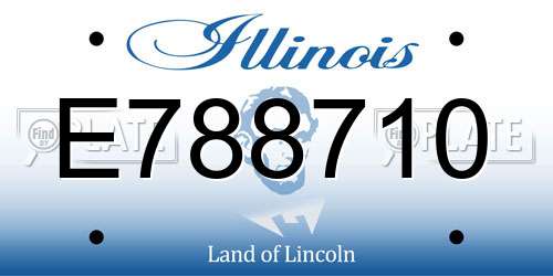 E788710 Illinois License Plate