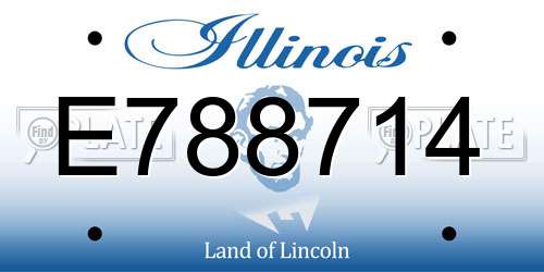 E788714 Illinois License Plate