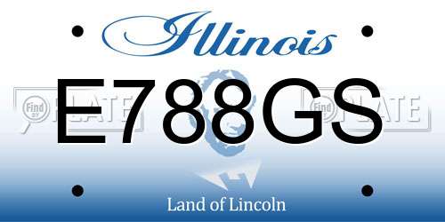 E788GS Illinois License Plate