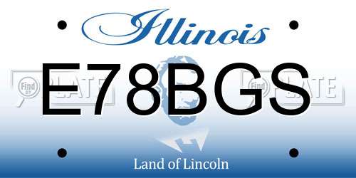 E78BGS Illinois License Plate