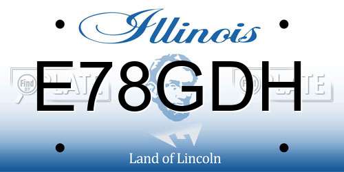 E78GDH Illinois License Plate