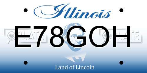 E78GOH Illinois License Plate