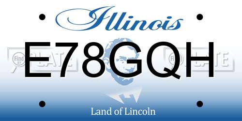 E78GQH Illinois License Plate