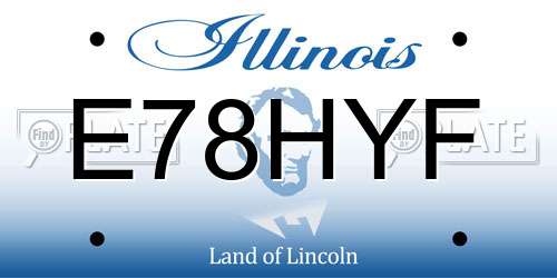 E78HYF Illinois License Plate