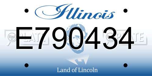 E790434 Illinois License Plate