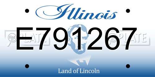 E791267 Illinois License Plate