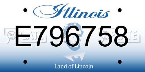 E796758 Illinois License Plate