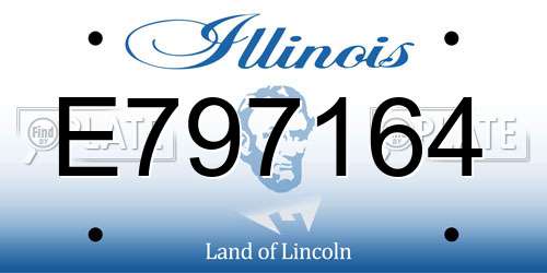 E797164 Illinois License Plate