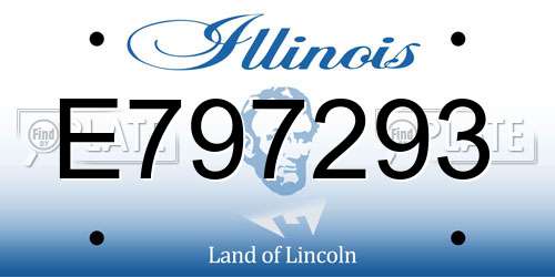 E797293 Illinois License Plate