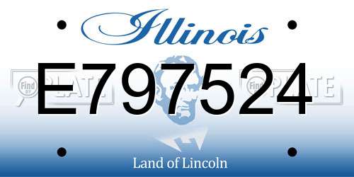 E797524 Illinois License Plate