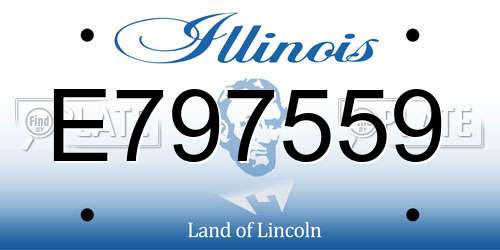 E797559 Illinois License Plate
