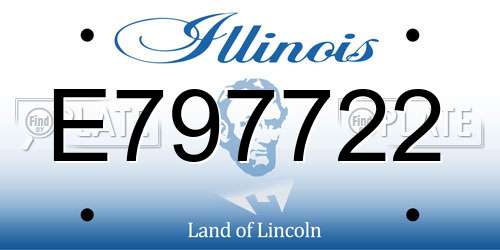 E797722 Illinois License Plate