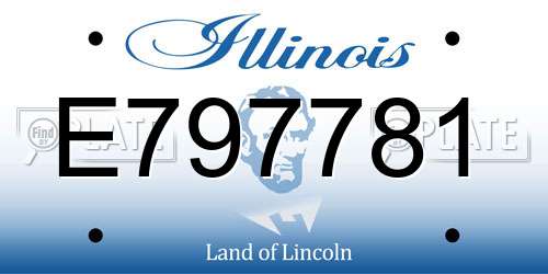E797781 Illinois License Plate