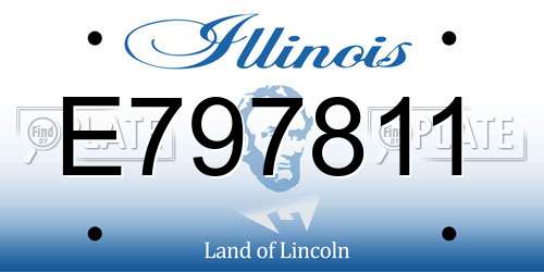 E797811 Illinois License Plate