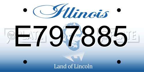E797885 Illinois License Plate