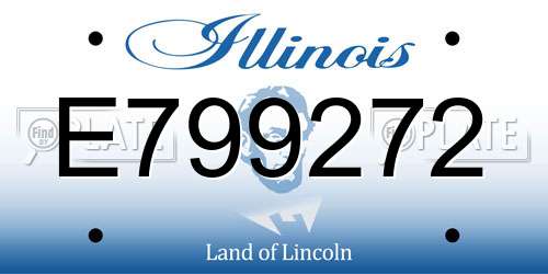 E799272 Illinois License Plate