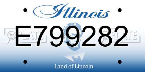 E799282 Illinois License Plate