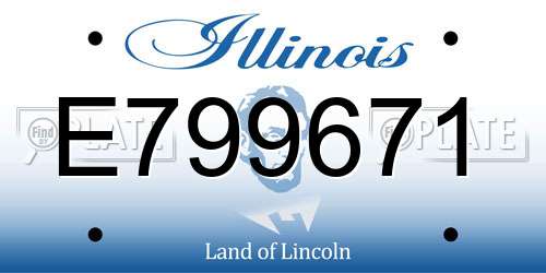 E799671 Illinois License Plate