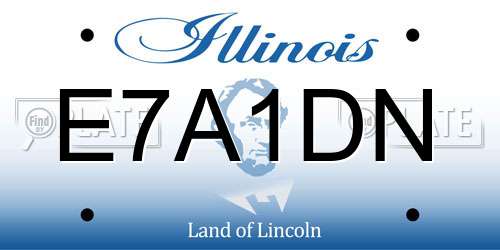 E7A1DN Illinois License Plate