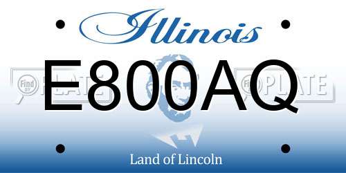 E800AQ Illinois License Plate