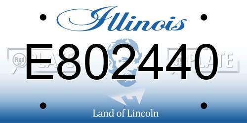 E802440 Illinois License Plate