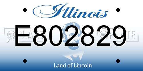 E802829 Illinois License Plate