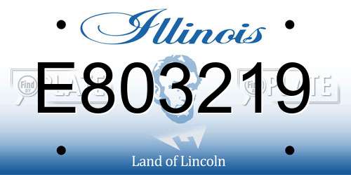 E803219 Illinois License Plate