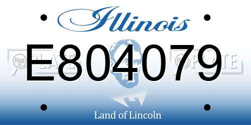 E804079 Illinois License Plate