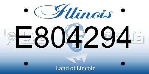 E804294 Illinois License Plate