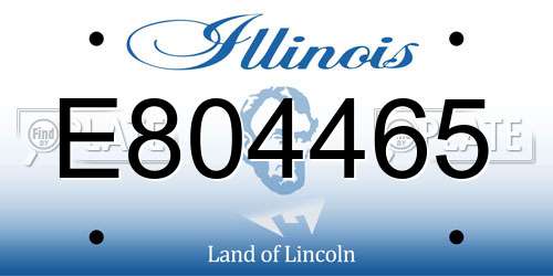 E804465 Illinois License Plate